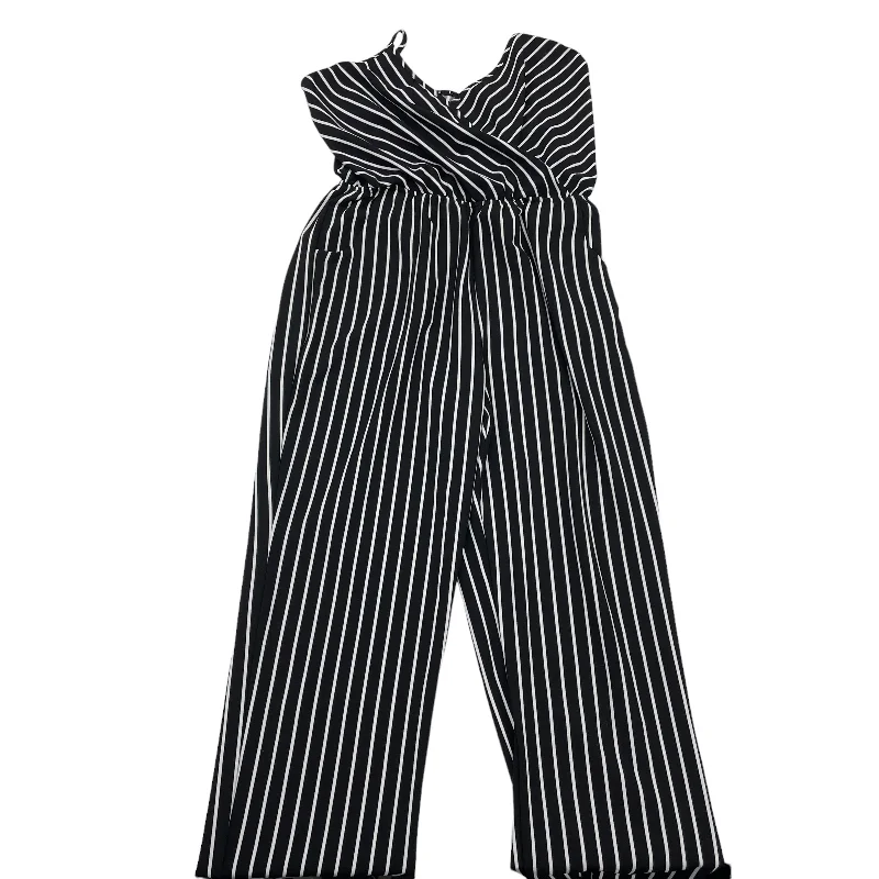 women's jumpsuits with long sleevesSTRIPED PATTERN JUMPSUIT by WINDSOR Size:L