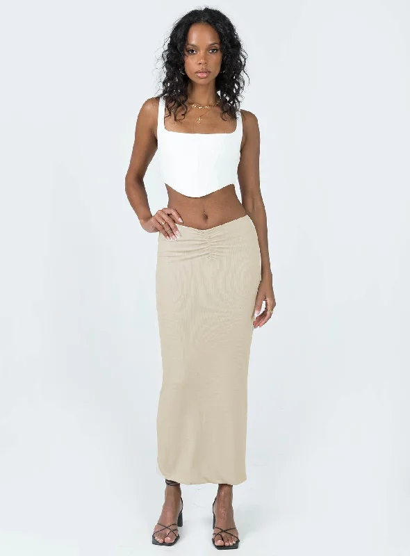 women's versatile work skirtsElidy Maxi Skirt Beige