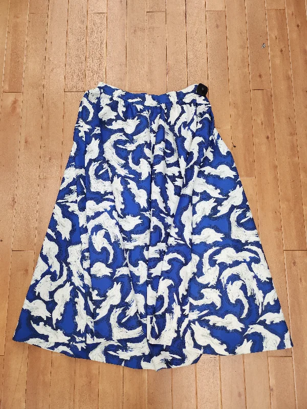 women's button-down skirtsSkirt Maxi By H&m In Blue & White, Size: 14