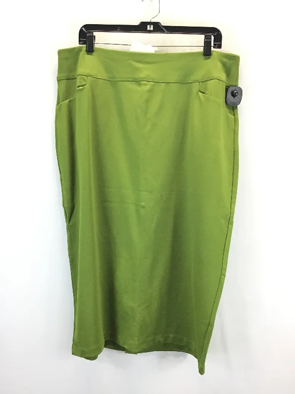 women's business skirtsSkirt Midi By Ashley Stewart In Green, Size: 18