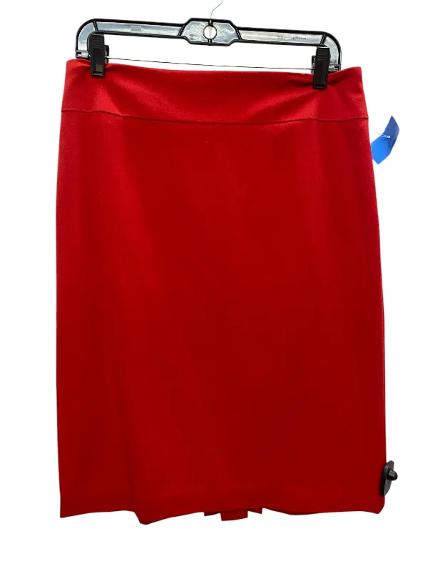 women's polyester skirtsSkirt Midi By Atelier In Red, Size: 8