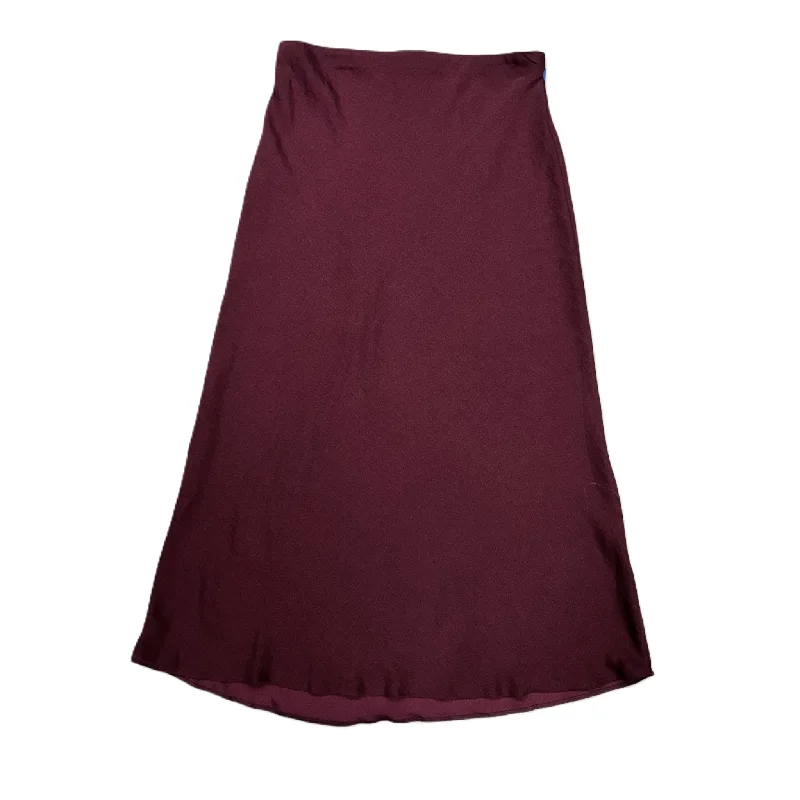 women's wrap skirtsSkirt Midi By Express In Maroon, Size: S