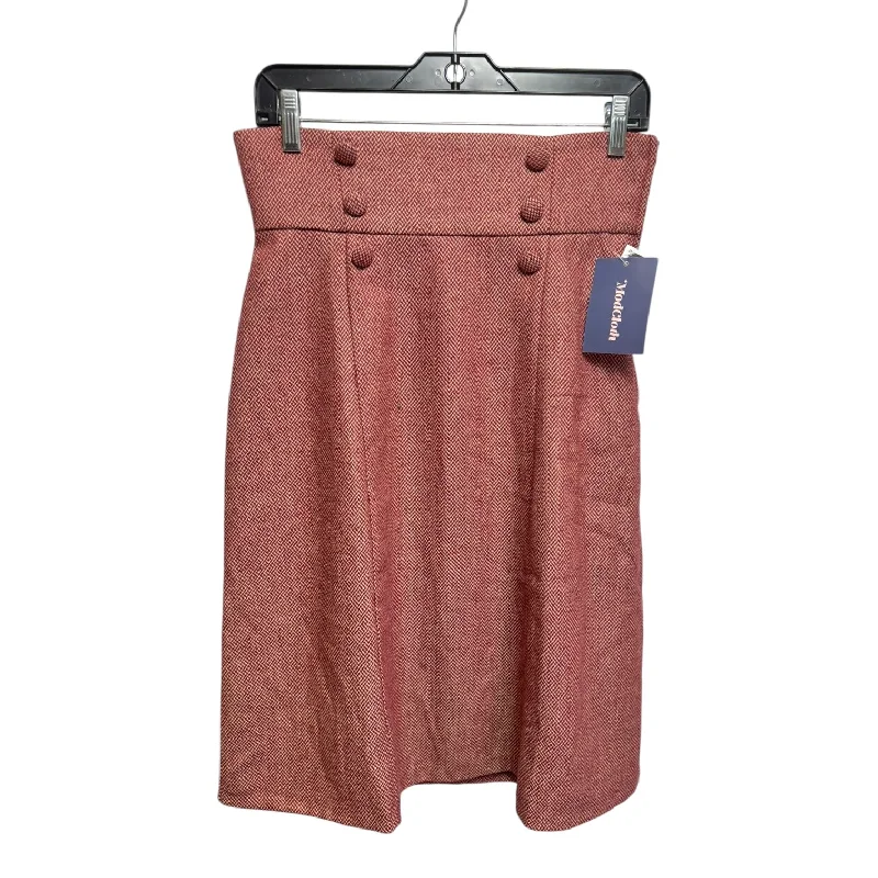 women's denim midi skirtsSkirt Midi By Modcloth In Red & Tan, Size: M